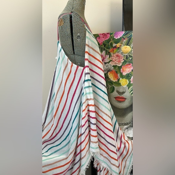 NWT NEW DIRECTIONS MULTICOLOR COVERUP O/S DYED YARN, GAUZY, PULLOVER,LIGHTWEIGHT - Picture 4 of 6